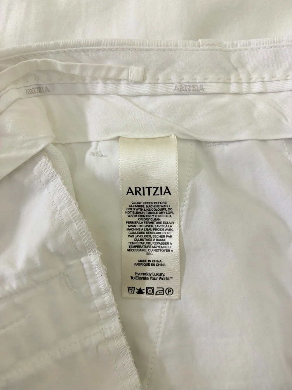 Aritzia The Effortless Pant White Linen Lyocell Pleated Wide Leg Pants Size 0